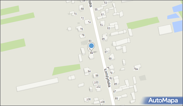 Częstochowa, Łomżyńska, 84, mapa Częstochowy