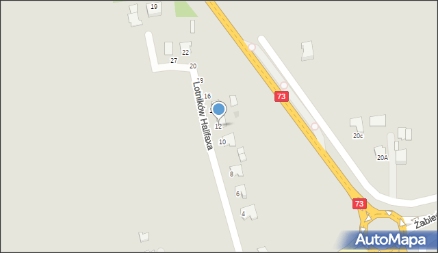 Dąbrowa Tarnowska, Lotników Halifaxa, 12, mapa Dąbrowa Tarnowska
