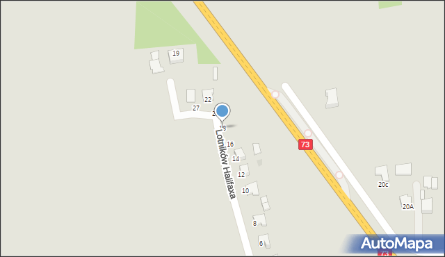 Dąbrowa Tarnowska, Lotników Halifaxa, 18, mapa Dąbrowa Tarnowska