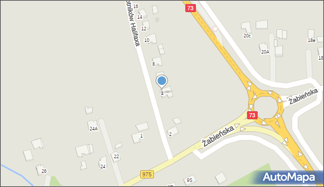 Dąbrowa Tarnowska, Lotników Halifaxa, 4, mapa Dąbrowa Tarnowska