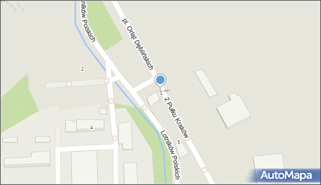 Dęblin, Lotników Polskich, 1, mapa Dęblin