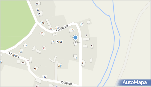 Drogomyśl, Łowiecka, 5, mapa Drogomyśl