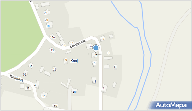 Drogomyśl, Łowiecka, 7, mapa Drogomyśl