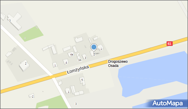Drogoszewo, Łomżyńska, 2, mapa Drogoszewo
