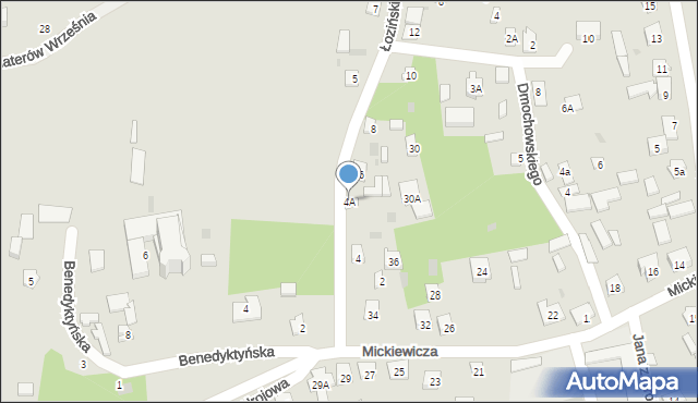 Drohiczyn, Łozińskiego Zygmunta, ks. bp., 4A, mapa Drohiczyn