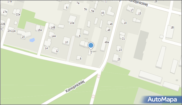 Dziekanów Leśny, Lotników Alianckich, 2, mapa Dziekanów Leśny