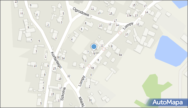 Dziewkowice, Lompy Józefa, 5, mapa Dziewkowice