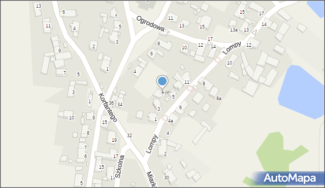 Dziewkowice, Lompy Józefa, 7, mapa Dziewkowice