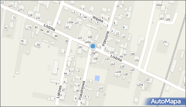 Gajkowice, Łódzka, 104, mapa Gajkowice