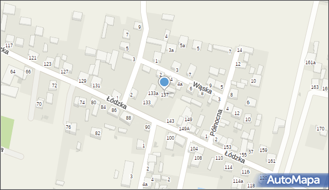 Gajkowice, Łódzka, 137, mapa Gajkowice