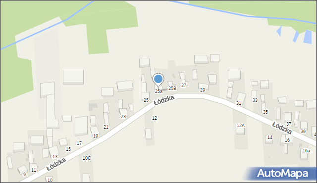 Gajkowice, Łódzka, 25a, mapa Gajkowice