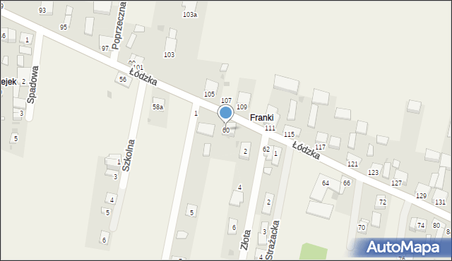 Gajkowice, Łódzka, 60, mapa Gajkowice