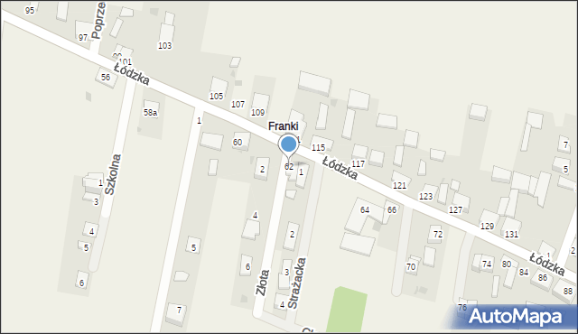 Gajkowice, Łódzka, 62, mapa Gajkowice