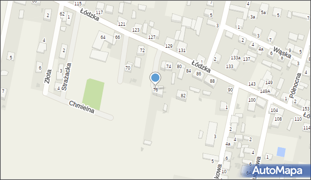 Gajkowice, Łódzka, 76, mapa Gajkowice