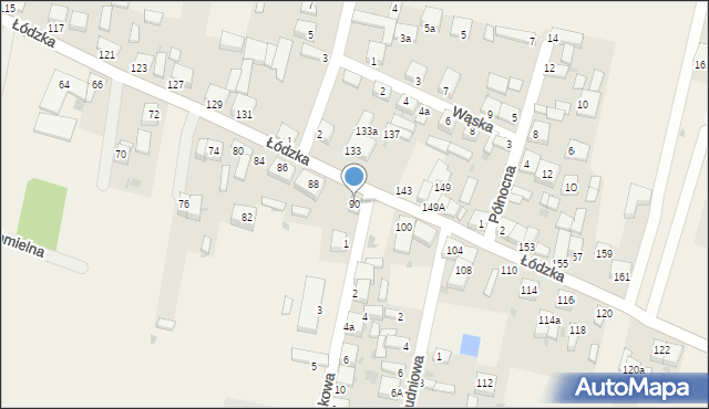 Gajkowice, Łódzka, 90, mapa Gajkowice