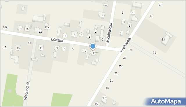 Gałków Mały, Łódzka, 1, mapa Gałków Mały