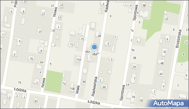 Gałków Mały, Łódzka, 66a, mapa Gałków Mały