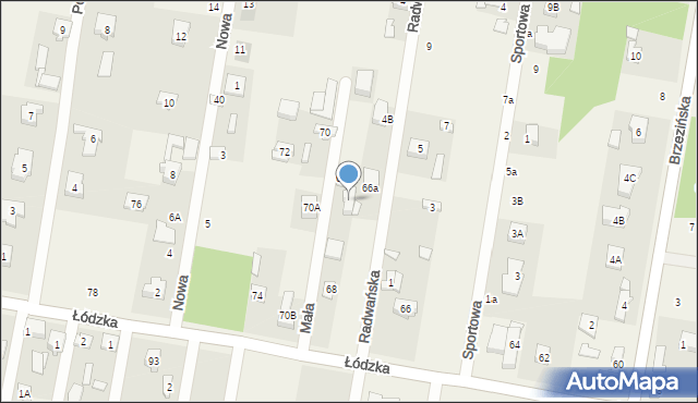 Gałków Mały, Łódzka, 68A, mapa Gałków Mały