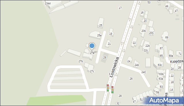 Gdańsk, Łostowicka, 27a, mapa Gdańska