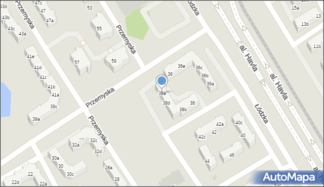 Gdańsk, Łódzka, 38e, mapa Gdańska