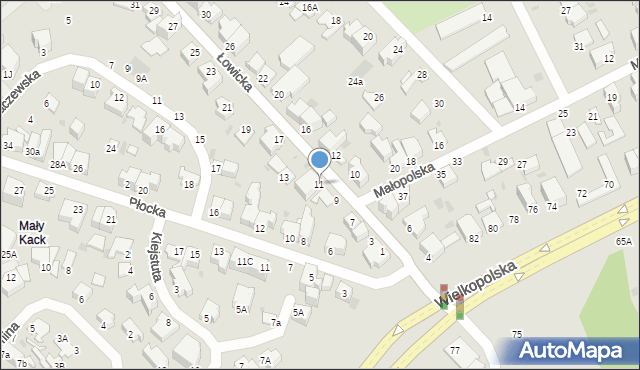 Gdynia, Łowicka, 11, mapa Gdyni