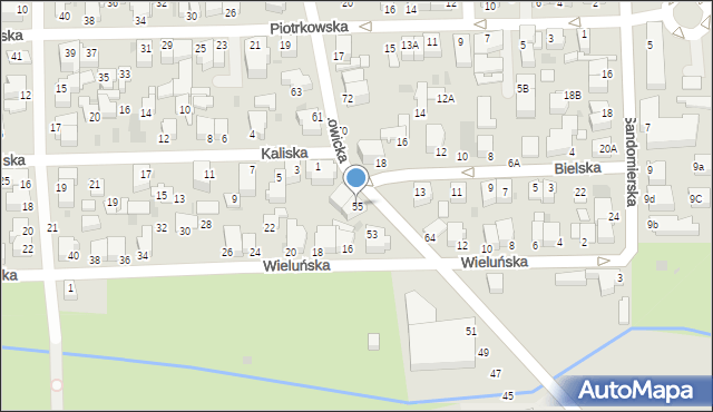 Gdynia, Łowicka, 55, mapa Gdyni