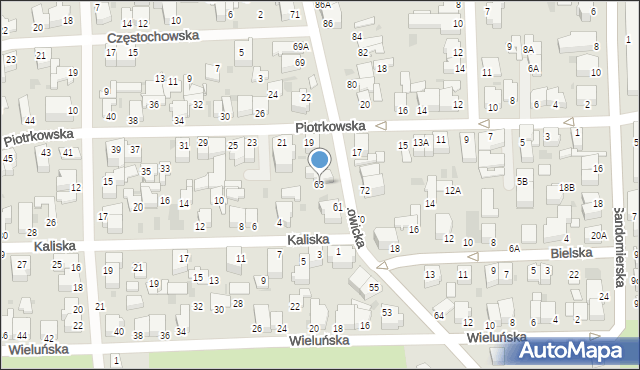 Gdynia, Łowicka, 63, mapa Gdyni