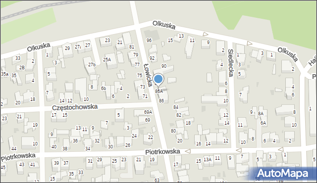 Gdynia, Łowicka, 86A, mapa Gdyni