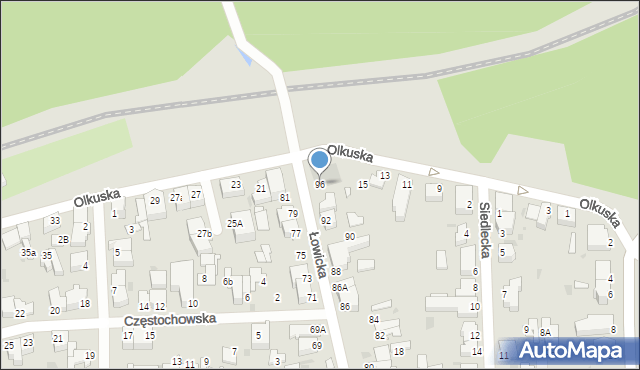 Gdynia, Łowicka, 96, mapa Gdyni