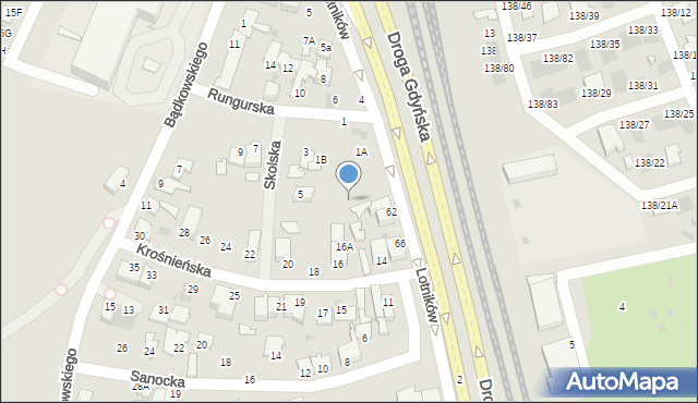 Gdynia, Lotników, 60, mapa Gdyni