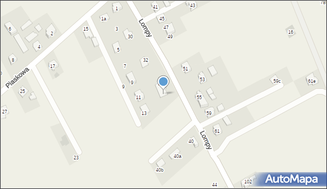 Gilowice, Lompy Józefa, 34a, mapa Gilowice