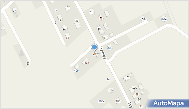 Gilowice, Lompy Józefa, 40, mapa Gilowice