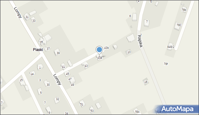 Gilowice, Lompy Józefa, 43a, mapa Gilowice