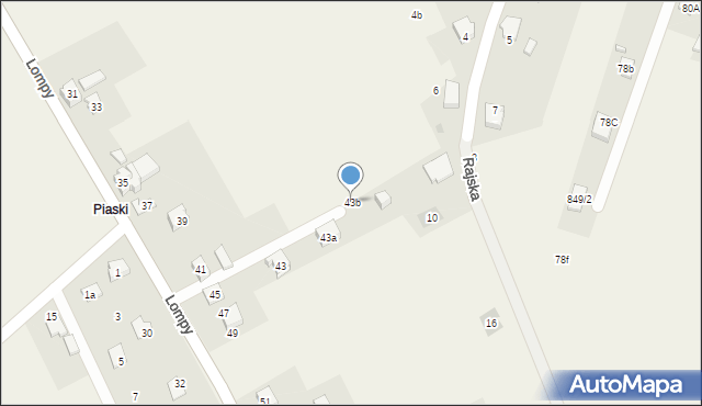 Gilowice, Lompy Józefa, 43b, mapa Gilowice