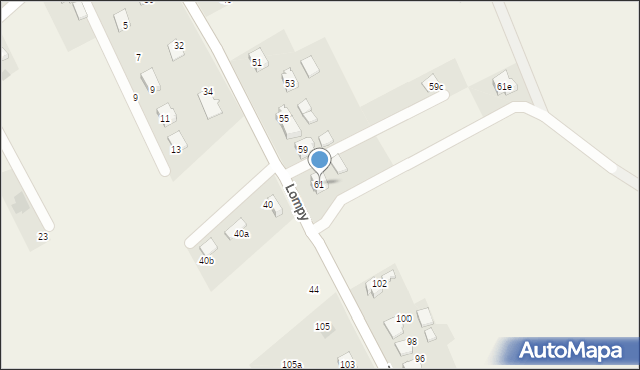 Gilowice, Lompy Józefa, 61, mapa Gilowice