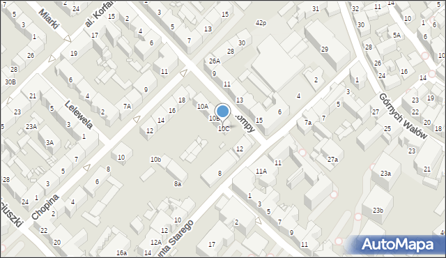 Gliwice, Lompy Józefa, 10C, mapa Gliwic