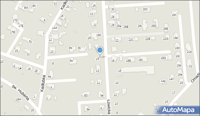 Gliwice, Łowicka, 17, mapa Gliwic