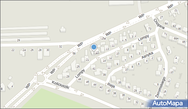 Głogów, Lompy Józefa, 19, mapa Głogów