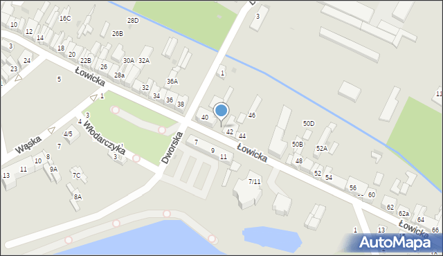 Głowno, Łowicka, 42A, mapa Głowno