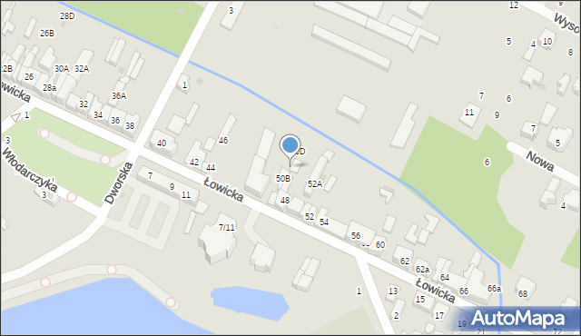 Głowno, Łowicka, 50C, mapa Głowno