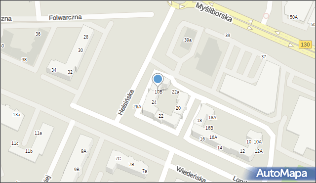 Gorzów Wielkopolski, Londyńska, 10B, mapa Gorzów Wielkopolski