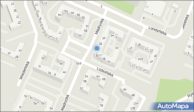 Gorzów Wielkopolski, Londyńska, 3C, mapa Gorzów Wielkopolski