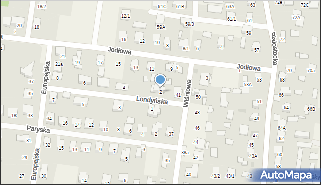 Grabówka, Londyńska, 2, mapa Grabówka