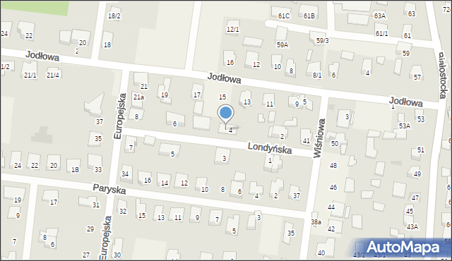 Grabówka, Londyńska, 4/1, mapa Grabówka