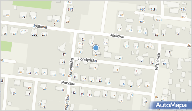 Grabówka, Londyńska, 6, mapa Grabówka