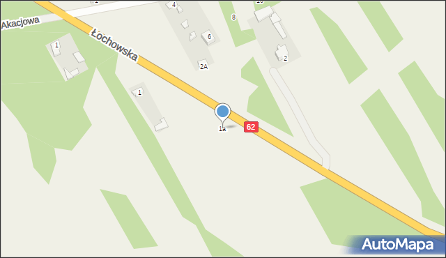 Gwizdały, Łochowska, 1a, mapa Gwizdały