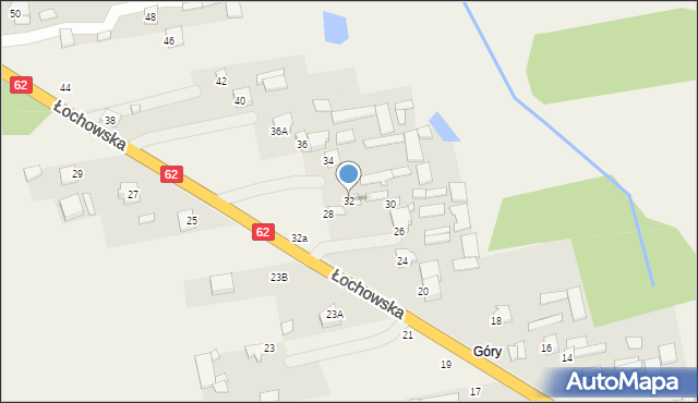 Gwizdały, Łochowska, 32, mapa Gwizdały
