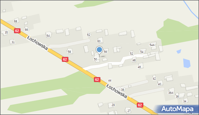 Gwizdały, Łochowska, 50a, mapa Gwizdały