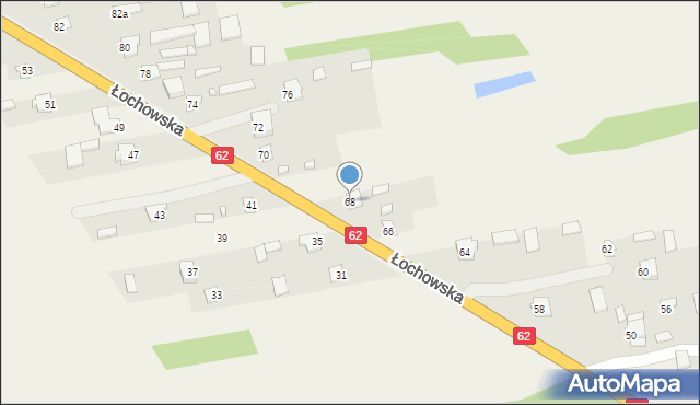 Gwizdały, Łochowska, 68, mapa Gwizdały