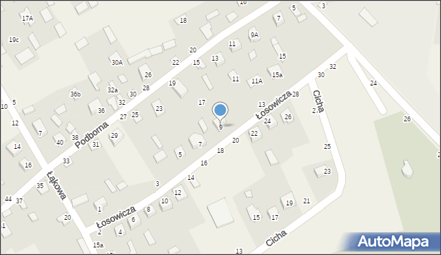 Janów Podlaski, Łosowicza Jana, bp., 9, mapa Janów Podlaski